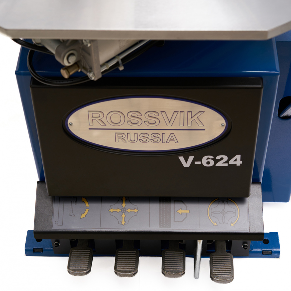 Станок шиномонтажный ROSSVIK V-624, автомат, до 24", 380В Цвет синий RAL5005